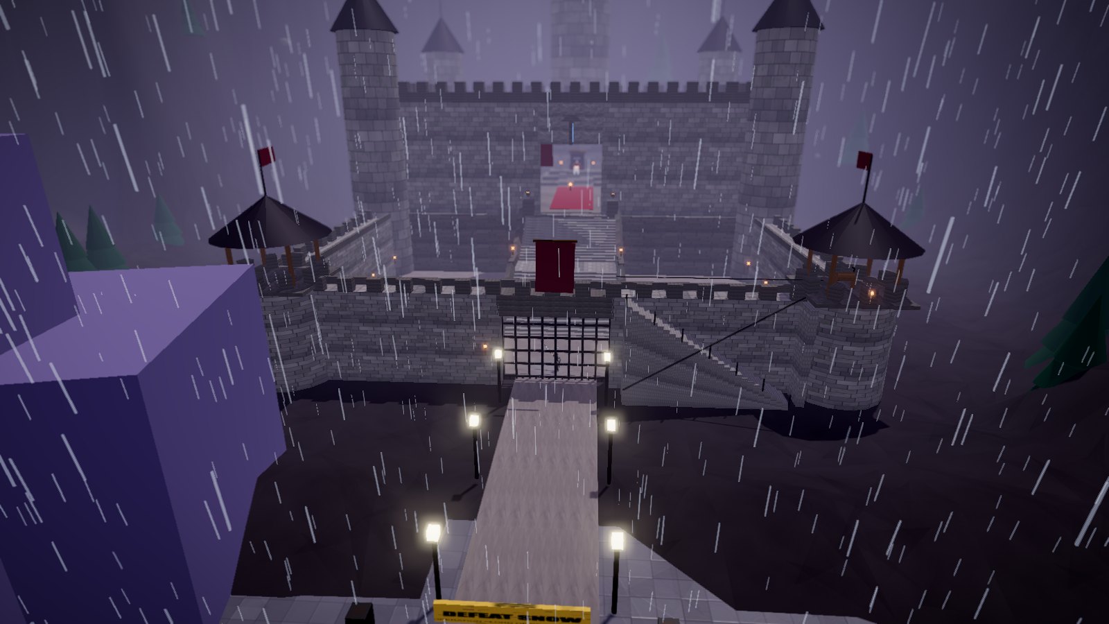The Snow General's stone keep, in the storm